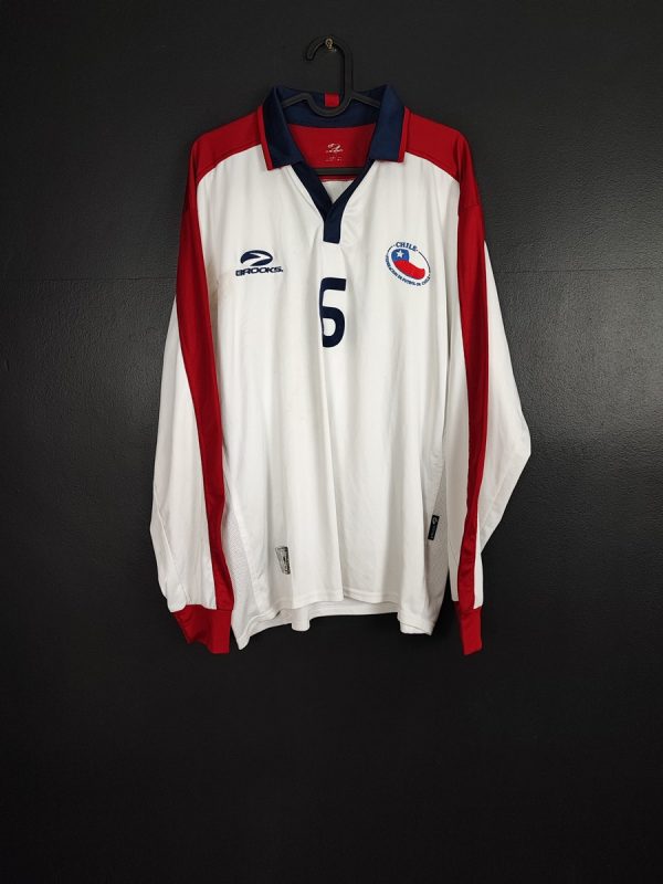 Koszulka piłkarska reprezentacji Chile 2003/06 Away Brooks Jorge Acuna #6 [L] Match Issue