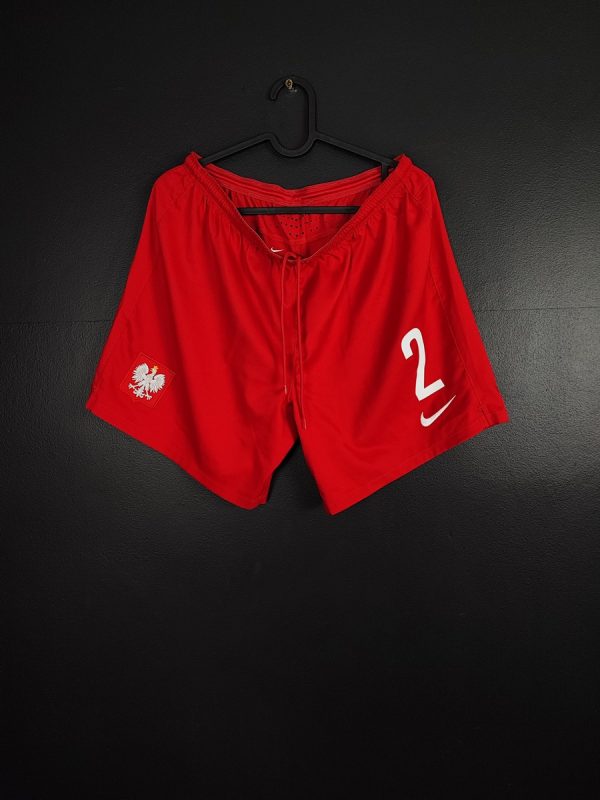Spodenki piłkarskie reprezentacji Polska 2014/15 Home Nike Thiago Cionek #2 [L] Match Issue