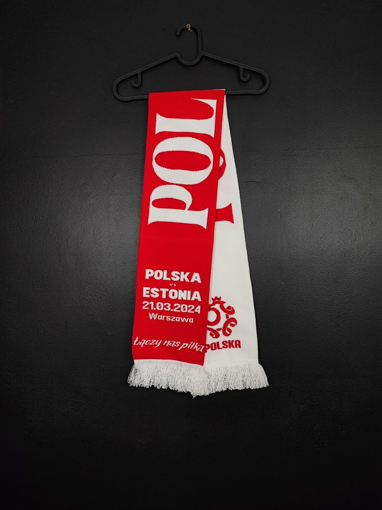Szal piłkarski reprezentacji Polska-Estonia 21.03.2024r