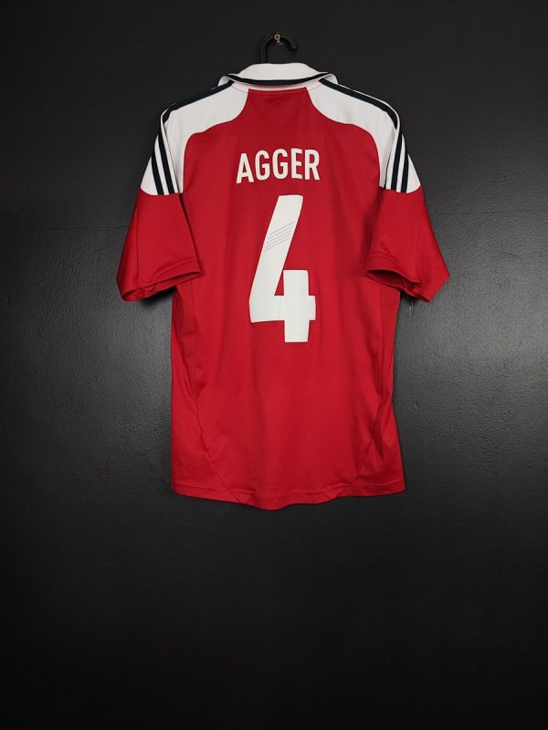 Koszulka piłkarska reprezentacji Dania 2012/13 Home Adidas Daniel Agger #4 [S]