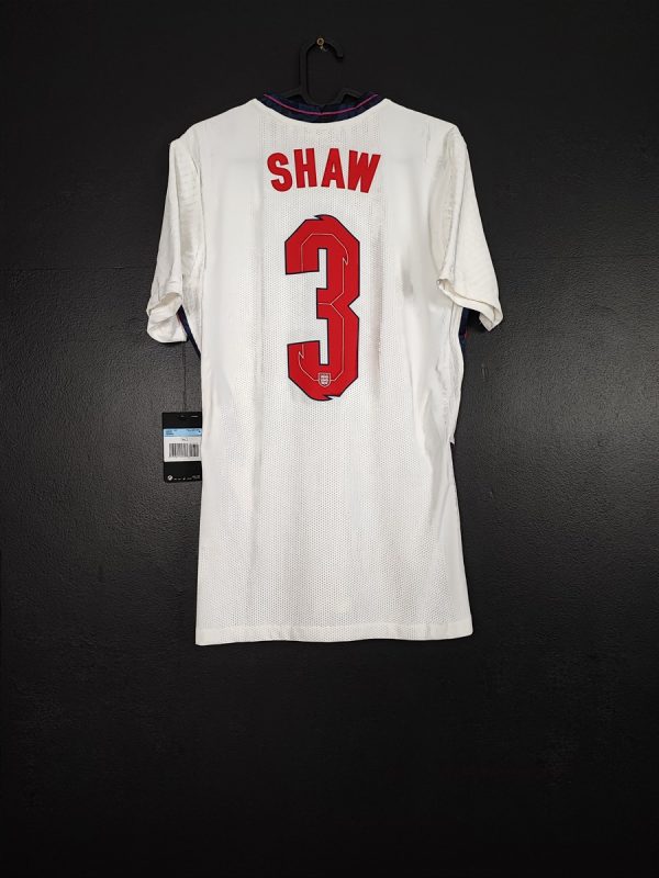 Koszulka piłkarska reprezentacji Anglia 2020/22 Home Nike Luke Shaw #3 [M] Player Issue Full Set