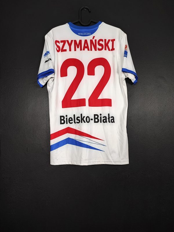 Koszulka piłkarska Podbeskidzie Bielsko-Biała 2017/18 Home Masita Szymon Szymański #22 [L] Match Issue