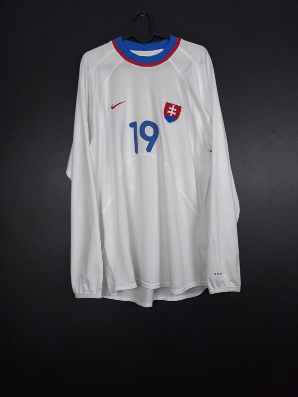 Koszulka piłkarska reprezentacji Słowacja 2000/01 Home Nike #19 [L] Match Issue Long