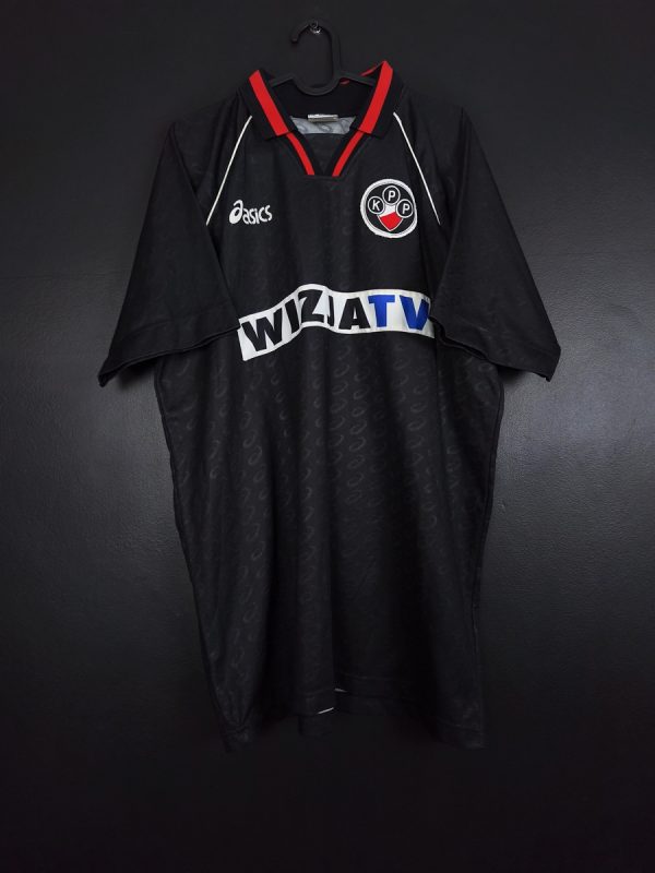 Koszulka piłkarska Polonia Warszawa 1998/99 Home Asics Krzysztof Sadzawicki #2 [XL] Match Issue Intertoto