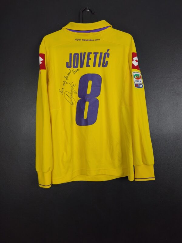 Koszulka piłkarska AC Fiorentina 2011/12 Third Lotto Stefan Jovetić #8 [XS] Long Autograf