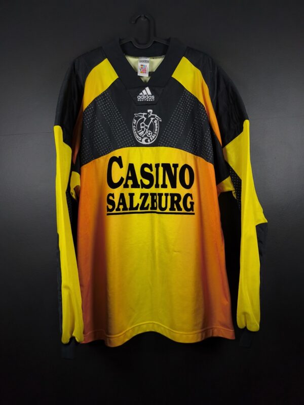 Koszulka piłkarska Casino Salzburg 1993/94 GK Adidas Otto Konrad #1 [XL] Match Issue Autograf